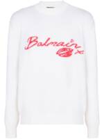 Balmain Pullover aus Kiss-Jacquard - Nude