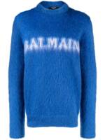 Balmain Pullover mit gebürstetem Finish - Blau