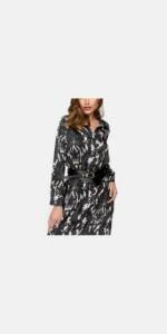 CATNOIR Blusenkleid Hemdblusenkleid CATNOIR schwarz paisley