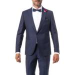 CG Herren Sakko blau Schurwolle Slim Fit