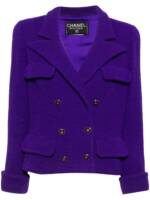 CHANEL Pre-Owned 1990 doppelreihiger Blazer - Violett