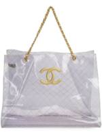 CHANEL Pre-Owned Shopper mit CC-Logo - Weiß