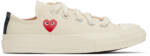 COMME des GARÇONS PLAY Kids Beige Converse Edition Chuck 70 OG Single Heart Low Top Sneakers