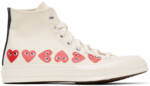 COMME des GARÇONS PLAY Off-White Converse Edition Multiple Hearts Chuck 70 High Sneakers