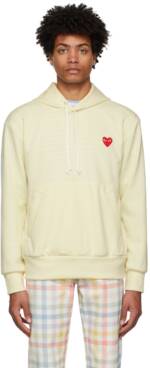 COMME des GARÇONS PLAY Yellow Jersey Heart Patch Hoodie