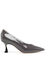 Casadei Spitze Pumps mit Glanzoptik - Grau