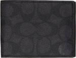 Coach 1941 Black & Gray Slim Bifold Signature Canvas Wallet