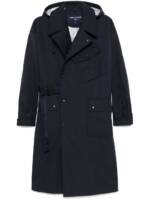 Comme Des Garçons Trenchcoat mit Kapuze - Blau