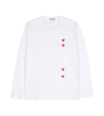 Comme des Garcons Play - Longsleeve mit Herz-Print - Größe XL - white