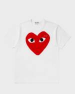 Comme des Garçons Play T-SHIRT RED EMBLEM KNIT men Shortsleeves white in Größe:XL