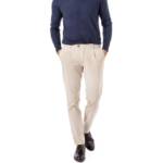 DRESSLER Herren Bundfaltenhose beige Baumwolle