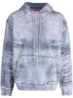 Diesel Hoodie mit Batikmuster - Blau