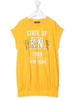 Dkny Kids T-Shirtkleid mit Logo-Print - Gelb