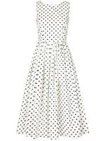 Dolce&Gabbana - Midi Dress With Small Polka Dots - Größe 40 - weiß