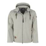 Dry Fashion Softshelljacke Herren Jacke Eckernförde Meliert mit Fleece-Innenfutter und Kapuze