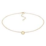 Elli Halsketten - Halskette Choker Erbskette Kreis Design Twisted 37 - Gr. unisize - in Gold - für Damen