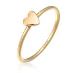 Elli Ringe - Ring Herz Liebe Verlobung 585 Gelbgold - Gr. 52 MM - in Gold - für Damen