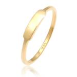 Elli Ringe - Ring Rechteck Geo Siegelring Design 375 Gelbgold - Gr. 52 MM - in Gold - für Damen