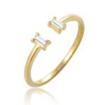 Elli Ringe - Ring Verlobungsring Topas Edelstein Offen 375 Gelb - Gr. 52 MM - in Gold - für Damen