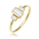 Elli Ringe - Ring Verlobungsring Topas Edelstein Zart 375 Gelbg - Gr. 52 MM - in Gold - für Damen