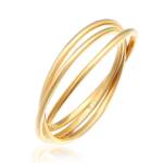 Elli Ringe - Ring Wickelring Trio Basic 375 Gelbgold - Gr. 52 MM - in Gold - für Damen