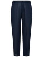 FRANZESE COLLECTION Leinenhose mit geradem Bein - Blau