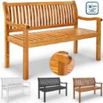 Gartenbank Holz Anthrazit 150 cm / 3 - 4 Personen Parkbank Massiv Sitzbank Garten Gartenmöbel - Tillvex