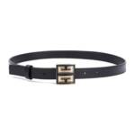 Givenchy Gürtel - 4G - 20Mm Black Calf Leather Belt - Gr. 70 - in Schwarz - für Damen