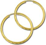 GoldDream Paar Creolen GoldDream Gold Ohrring Creolen 40mm (Creolen), Damen Creolen 333 Gelbgold - 8 Karat, Farbe: gold