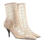 Gucci Boots & Stiefeletten - GG Mid-Heel Boot - Gr. 35 (EU) - in Creme - für Damen