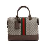 Gucci Reisegepäck - Beige Ebony Gg Textile Supreme Duffle - Gr. unisize - in Braun - für Damen