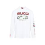 Gucci - White Cotton Printed Logo T-Shirt - Größe M - weiß