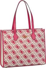 Guess Silvana Girlfriend Tote SE in Magenta Logo (17.2 Liter), Shopper