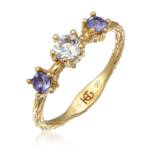 Haze & Glory Ringe - Ring Topas Lolite Edelstein Klassik 375 Gelbgold - Gr. 52 MM - in Gold - für Damen