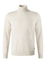 JOOP! Herren Rollkragenpullover beige Merinowolle unifarben