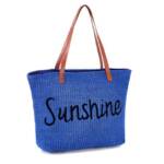 JUBOUEL Strandtasche Damen-Strohstrandtasche Stroh Strandtasche Große Damen Meer Tasche (mit Reißverschluss Lässige Umhängetasche Sommer Strand Handtasche, 1-tlg., mit Viel Platz und Hochwertigem Design Geflochten Stilvoll Praktisch), Korbtasche Schultertasche Einkaufstasche für Reise Urlaub Freizeit