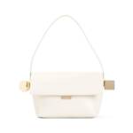 Jacquemus Shopper - Light Ivory White Lamb Leather Le Rond Carre Handb - Gr. unisize - in Weiß - für Damen