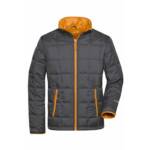 James & Nicholson Steppjacke Herren JN1035 Gr. M carbon/orange