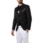 KARL LAGERFELD Herren Sakko schwarz Schurwoll-Stretch