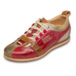 Kamo-Gutsu Herren Leder Sneaker, rot/beige (TIFO-017 kaki rosso) Sneaker Handgefertigt in Italien