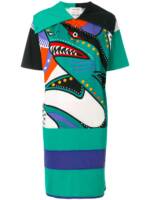 Kansai Yamamoto Pre-Owned T-Shirtkleid mit Haifisch-Print - Grün