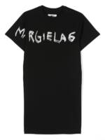 MM6 Maison Margiela Kids T-Shirtkleid mit Logo-Print - Schwarz