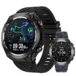 MSOVAEU Smartwatch, Herren's und Damen's GPS Laufuhr Fitness-Tracker Smartwatch (3.6 cm/1.45 Zoll IPS Zoll) Fitness-Uhr mit integrierter GPS-Positionierungsfunktion und Telefonfunktion, für Android und iOS geeignet, 650 mAh große Akkukapazität, Eingebautes Höhe, Luftdruck, Kompassfunktion, AI-Sprachassistent.