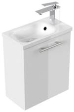 Magnolia Home Waschtisch Gäste WC Badmöbel Pico Slimline 40cm SoftClose weiß hochglanz