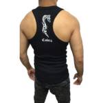 Megaman Jeans Muskelshirt Herren Muskelshirt Sport Tank Top Gym Training Fitness T-Shirt Druck auf Rückseite