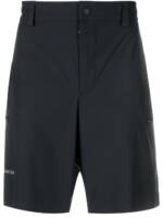 Moncler Grenoble Weite Shorts mit Logo-Print - Schwarz