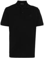 Moncler Poloshirt mit gummiertem Logo - Schwarz