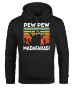 MoonWorks Hoodie Hoodie Herren Pew Pew Madafakas! schwarze Katze Spruch Meme lustig Kapuzen-Pullover Moonworks®