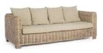 Natur24 Sofa Sofa Fortaleza 210x90x83cm Rattan Sofa Couch Polster