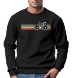 Neverless Sweatshirt Sweatshirt Herren Fahrrad Retro Print Minimalistisch Radfahren